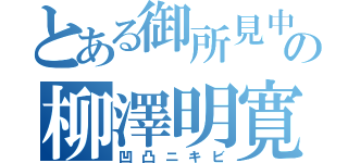 とある御所見中の柳澤明寛（凹凸ニキビ）