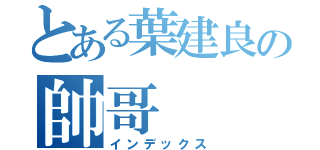 とある葉建良の帥哥（インデックス）