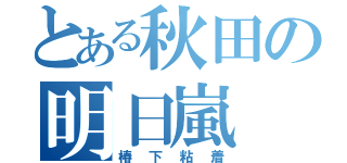 とある秋田の明日嵐（椿下粘着）