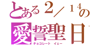 とある２／１４の愛誓聖日（チョコレート　イェー）