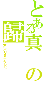 とある真の歸（アンリミテッド☠）