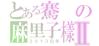 とある騫の麻里子樣Ⅱ（２０１３巳年）