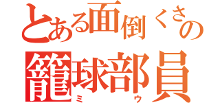 とある面倒くさがりの籠球部員（ミウ）