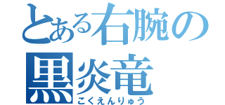 とある右腕の黒炎竜（こくえんりゅう）