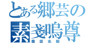 とある郷芸の素戔嗚尊（柴田光樹）