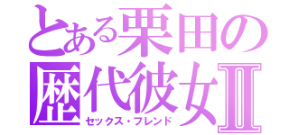 とある栗田の歴代彼女Ⅱ（セックス・フレンド）