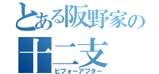 とある阪野家の十二支（ビフォーアフター）