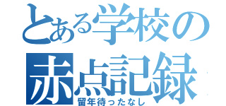 とある学校の赤点記録（留年待ったなし）