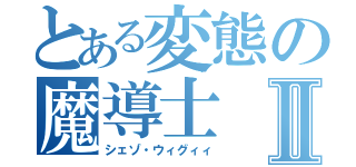 とある変態の魔導士Ⅱ（シェゾ・ウィグィィ）