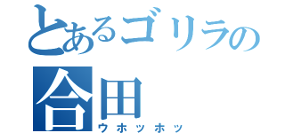 とあるゴリラの合田（ウホッホッ）