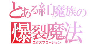 とある紅魔族の爆裂魔法（エクスプロージョン）