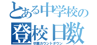 とある中学校の登校日数（卒業カウントダウン）