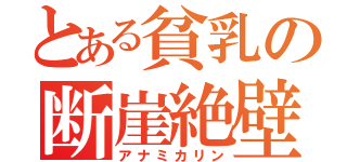 とある貧乳の断崖絶壁（アナミカリン）