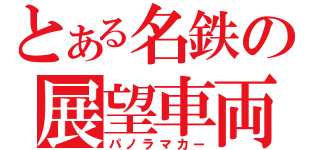 とある名鉄の展望車両（パノラマカー）