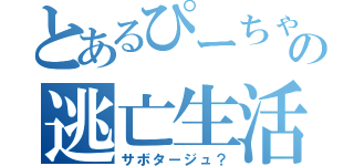 とあるぴーちゃんの逃亡生活（サボタージュ？）