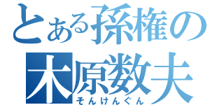 とある孫権の木原数夫（そんけんぐん）