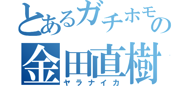 とあるガチホモの金田直樹（ヤラナイカ）