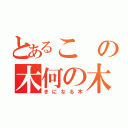 とあるこの木何の木（きになる木）