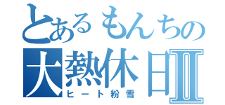 とあるもんちの大熱休日Ⅱ（ヒート粉雪）