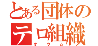 とある団体のテロ組織（オウム）