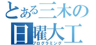 とある三木の日曜大工（プログラミング）