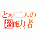 とある二人の超能力者（レベル５）