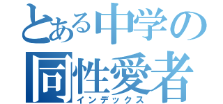 とある中学の同性愛者（インデックス）