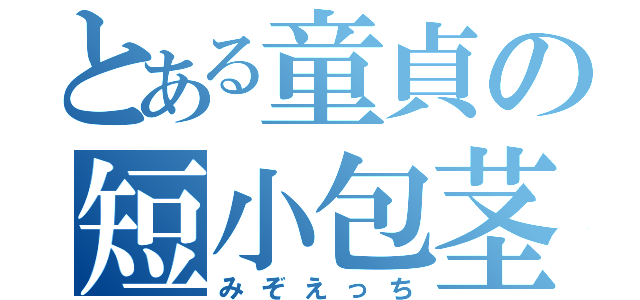 とある童貞の短小包茎（みぞえっち）