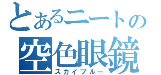 とあるニートの空色眼鏡（スカイブルー）