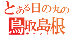 とある日の丸の鳥取島根（チベット）