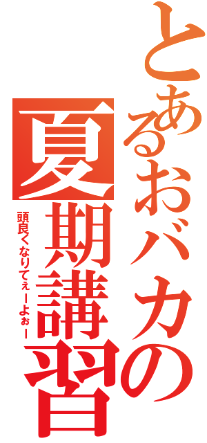 とあるおバカの夏期講習Ⅱ（頭良くなりてぇーよぉー）