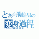 とある飛蝗男の変身過程（光る！回る！）