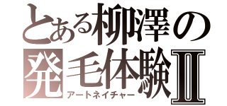 とある柳澤の発毛体験Ⅱ（アートネイチャー）