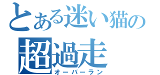 とある迷い猫の超過走（オーバーラン）