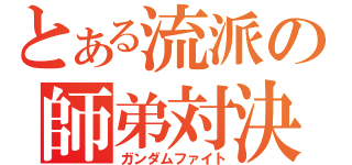 とある流派の師弟対決（ガンダムファイト）