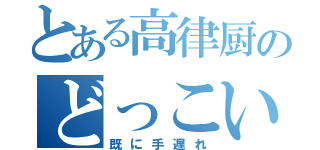 とある高律厨のどっこいリベロ（既に手遅れ）