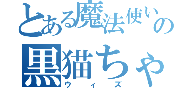 とある魔法使いの黒猫ちゃん（ウィズ）