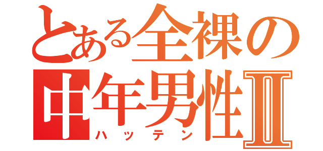 とある全裸の中年男性Ⅱ（ハッテン）