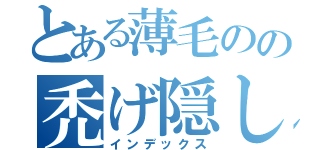 とある薄毛のの禿げ隠し（インデックス）