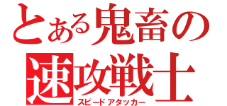 とある鬼畜の速攻戦士（スピードアタッカー）