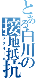 とある白川の接地抵抗値（メグオーム）