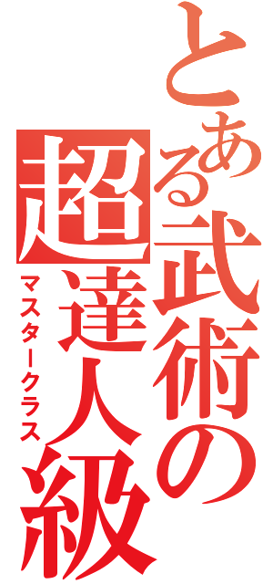 とある武術の超達人級（マスタークラス）