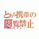 とある携帯の閲覧禁止（見るな！）