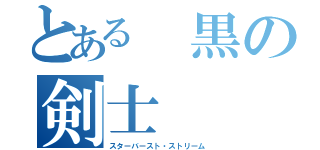 とある 黒の剣士（スターバースト・ストリーム）