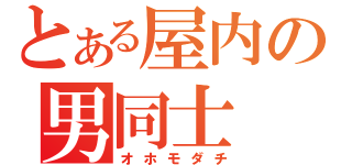 とある屋内の男同士（オホモダチ）