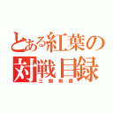 とある紅葉の対戦目録（三龍剣盾）