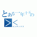 とある一年十五組の＞＜（インデックス）