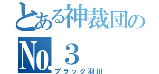 とある神裁団の№３（ブラック羽川）