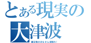 とある現実の大津波（被災地のみなさん頑張れ！）