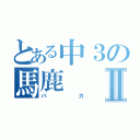 とある中３の馬鹿Ⅱ（バカ）